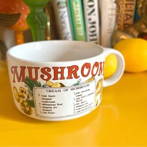 Vintage Pop Art Cream of Mushroom Recipe Soup Mug